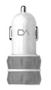 DA 2xUSB Car adapter, DT0001, 2.4A, White