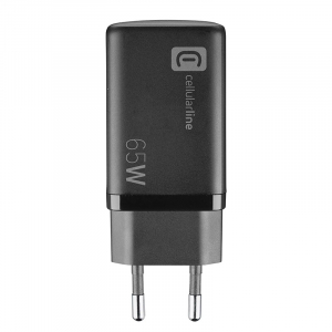 Wall Charger GAN Cellularline, 3 Ports, 2 PD + USB, 65W, Black
