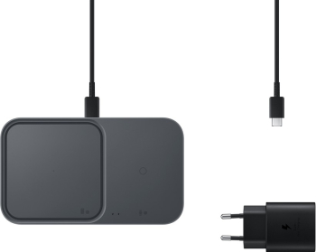 Original Wireless Charger Duo 15W with Travel Adapter,, Black