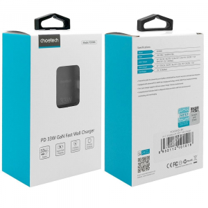 Wall Charger CHOETECH, PD5006 A+C dual port 33W, Black