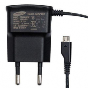 Original Travel Charger Samsung microUSB, Black