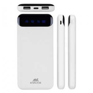 Power Bank Rivacase 10000 mAh, VA2240, White