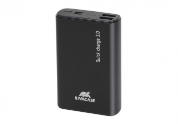 Power Bank Rivacase 10000 mAh QC 3.0/PD, VA1037, Black