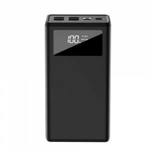 Power Bank XO 40000 mAh with digital display, PR124 Black (3input 4 output)