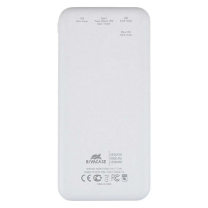 Power Bank Rivacase 10000 mAh QC 3.0/PD 20W, VA2540, White