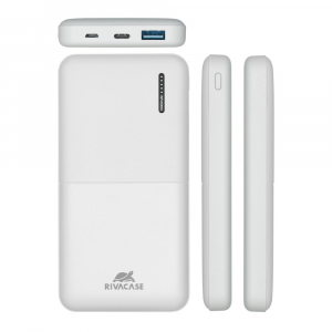 Power Bank Rivacase 10000 mAh QC 3.0/PD, VA2531, White