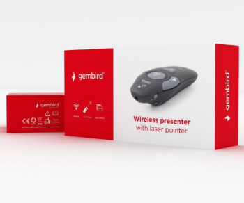 Presenter Gembird WP-L-01, Class 2 Laser, Range: 10m, 2.4 Ghz, 64g, 1xAAA