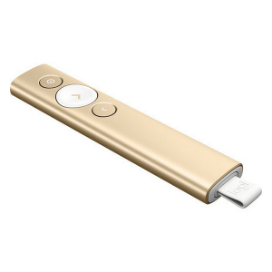 Presenter Logitech Spotlight, 3 buttons, Range: 30m, Bluetooth/2.4 Ghz, 85 mAh, Gold