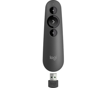 Presenter Logitech R500s, Class 2 Laser, Range: 20m, Bluetooth/2.4 Ghz, 1xAAA, Graphite