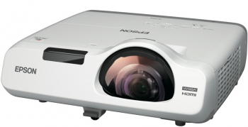 Projector Epson EB-535W; ShortThrow, LCD, WXGA, 3400Lum, 16000:1, LAN, 16W, White