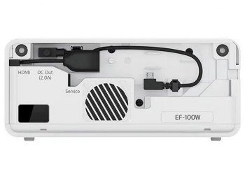 Portable Projector Epson EF-100W; LCD, WXGA, Laser, 2000 Lum, 2500000:1, White