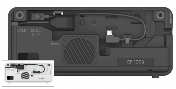 Portable Projector Epson EF-100W; LCD, WXGA, Laser, 2000 Lum, 2500000:1, White