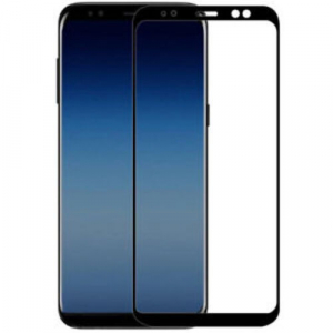Cellular Tempered Glass for Sam. Gal. A8+(2018), curved, Black