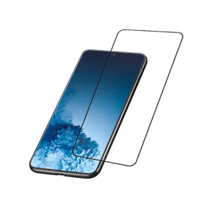 Cellular Tempered Glass Capsule for Sam. Gal. S21+, Black