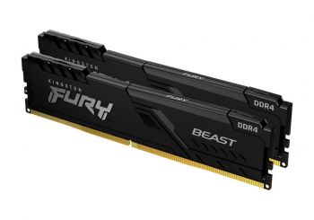 32GB DDR4-2666MHz  Kingston FURY Beast (Kit of 2x16GB) (KF426C16BB1K2/32), CL16-18-18, 1.2V, Black