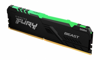 16GB DDR4-3733MHz  Kingston FURY Beast RGB (Kit of 2x8GB) (KF437C19BBAK2/16), CL19, 1.35V, Black