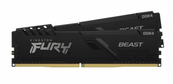32GB DDR4-3733MHz  Kingston FURY Beast (Kit of 2x16GB) (KF437C19BB1K2/32), CL19-23-23, 1.35V, Black