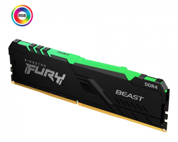 .8GB DDR4-3200MHz  Kingston FURY Beast RGB (KF432C16BBA/8), CL16-18-18, 1.35V, Intel XMP 2.0, Black