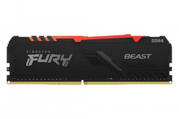 .8GB DDR4-3000MHz  Kingston FURY Beast RGB (KF430C15BBA/8), CL15-17-17, 1.35V, Intel XMP 2.0, Black