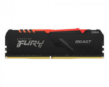 64GB DDR4-3200MHz Kingston FURY Beast RGB (Kit of 2x32GB) (KF432C16BBAK2/64), CL16, 1.35V, Blk