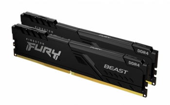 32GB DDR4-3733MHz  Kingston FURY Beast (Kit of 2x16GB) (KF437C19BB1K2/32), CL19-23-23, 1.35V, Black