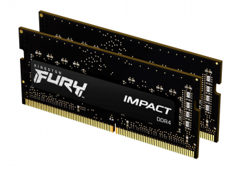 16GB DDR4-3200MHz SODIMM Kingston FURY Impact (Kit of 2x8GB) (KF432S20IBK2/16), CL20, 1.2V, XMP, Blk