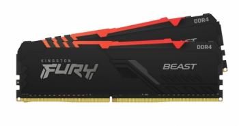 32GB DDR4-3200MHz  Kingston FURY Beast RGB (Kit of 2x16GB) (KF432C16BB1AK2/32), CL16-18-18, 1.35V