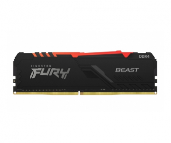 16GB DDR4-2666MHz  Kingston FURY Beast RGB (Kit of 2x8GB) (KF426C16BBAK2/16), CL16-18-18, 1.2V,Black