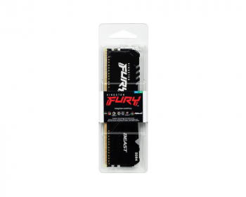 .8GB DDR4-3000MHz  Kingston FURY Beast RGB (KF430C15BBA/8), CL15-17-17, 1.35V, Intel XMP 2.0, Black