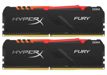 16GB DDR4-3200MHz  Kingston HyperX FURY RGB (Kit of 2x8GB) (HX432C16FB3AK2/16), CL16, 1.35V, Black