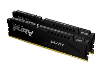 32GB DDR5-5200MHz  Kingston FURY Beast (Kit of 2x16GB) (KF552C40BBK2-32), CL40-40-40, 1.25V, Black