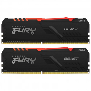32GB DDR4-3733MHz  Kingston FURY Beast RGB (Kit of 2x16GB) (KF437C19BB1AK2/32), CL19-23-23, 1.35V