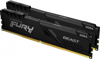 32GB DDR4-3200MHz  Kingston FURY Beast (Kit of 2x16GB) (KF432C16BB1K2/32), CL16-18-18, 1.35V,Black