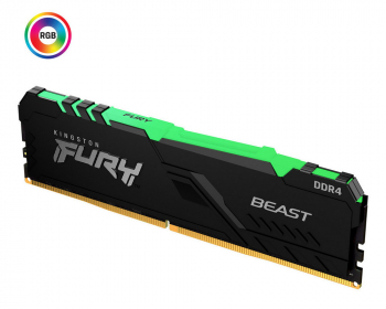 .8GB DDR4-3600MHz  Kingston FURY Beast RGB (KF436C17BBA/8), CL17-21-21, 1.35V, Intel XMP 2.0, Black