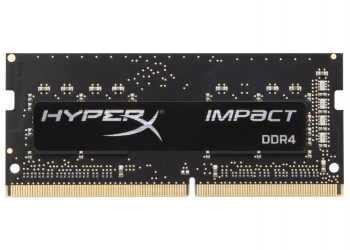16GB DDR4-2666MHz SODIMM Kingston HyperX IMPACT (HX426S15IB2/16), CL15-17-17, 1.2V, Intel XMP, Black