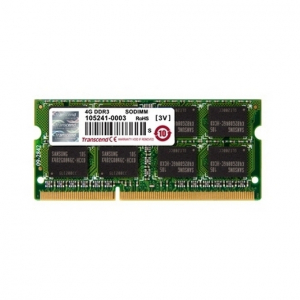 4GB DDR3 1333MHz SODIMM 204pin Transcend PC10600, CL9, 1.5V