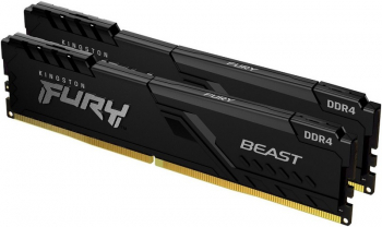 16GB DDR4-2666MHz  Kingston FURY Beast (Kit of 2x8GB) (KF426C16BBK2/16), CL16-18-18, 1.2V, Black