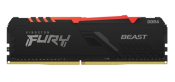 16GB DDR4-3600MHz  Kingston FURY Beast RGB (KF436C18BBA/16), CL18-22-22, 1.35V, Intel XMP 2.0, Blk