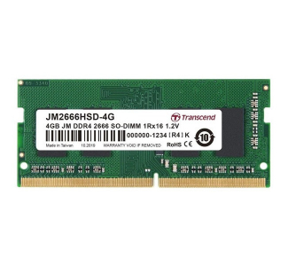 .4GB DDR4-  2666MHz  SODIMM  Transcend PC21300, CL19, 260pin DIMM 1.2V 
