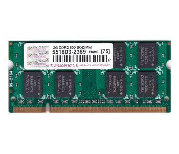 2GB DDR2 800MHz SODIMM 200pin Transcend Original PC6400, CL5, 1.8V
