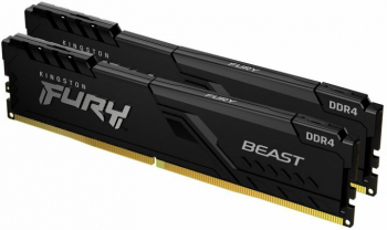 64GB DDR4-3200MHz Kingston FURY Beast (Kit of 2x32GB) (KF432C16BBK2/64), CL16-20-20, 1.35V