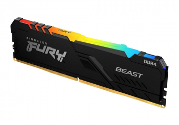 16GB DDR4-2666MHz  Kingston FURY Beast RGB (KF426C16BB1A/16), CL16-18-18, 1.2V, Intel XMP 2.0, Black