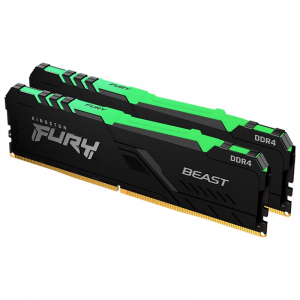32GB DDR4-3733MHz  Kingston FURY Beast RGB (Kit of 2x16GB) (KF437C19BB1AK2/32), CL19-23-23, 1.35V