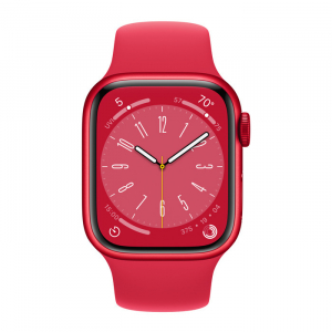 Apple Watch Series 8 GPS, 41mm (PRODUCT)RED Aluminium Case with (PRODUCT)RED Sport Band, MNP73