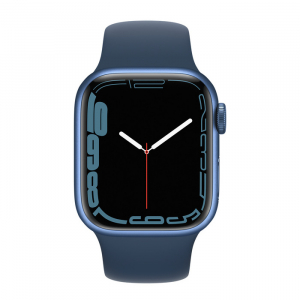 Apple Watch Series 7 GPS, 41mm Blue Aluminium Case with Abyss Blue Sport Band, MKN13