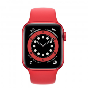 Apple Watch Series 6 GPS, 40mm Aluminum Case with Red Sport Band, M00A3 GPS, Product (Red)