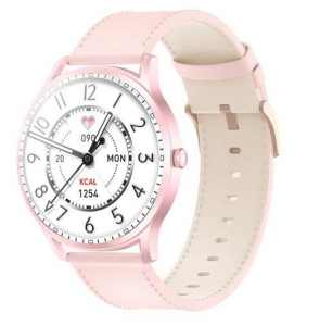 Kieslect Smart Watch Lora, Leather Strap, Pink