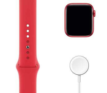 Apple Watch Series 6 GPS, 40mm Aluminum Case with Red Sport Band, M00A3 GPS, Product (Red)