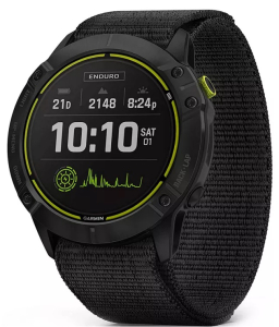 Smartwatch Garmin Enduro 2 Titanium  – Power Sapphire™ with Black UltraFit Nylon Strap