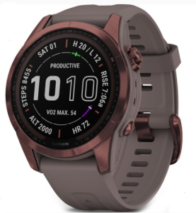 Smartwatch Garmin Fenix 7S Sapphire Solar Dark Bronze Titanium with Shale Gray Band